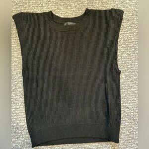Forever 21 Black Ribbed Knit Top